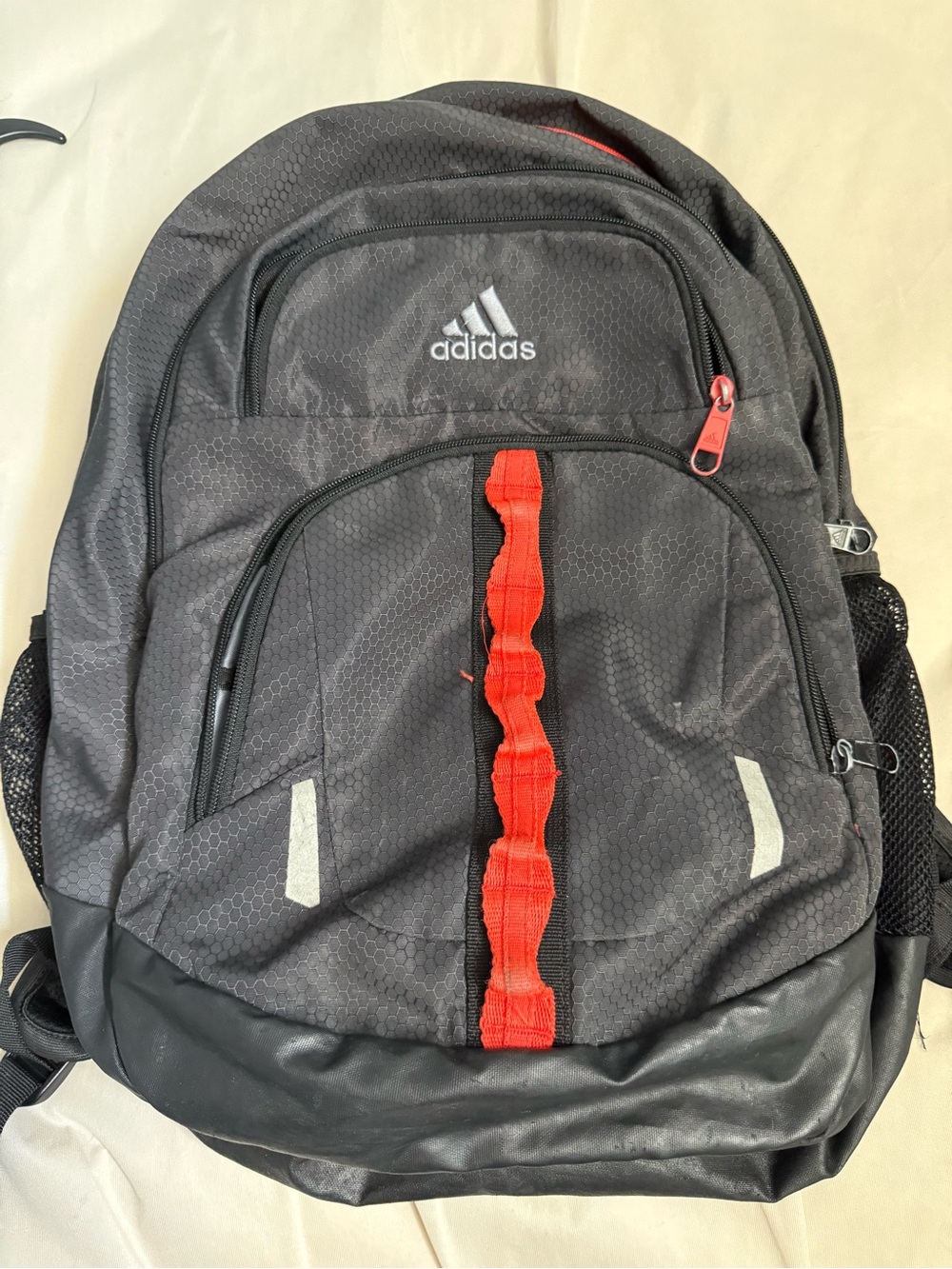 adidas Black Backpack with Red Accent